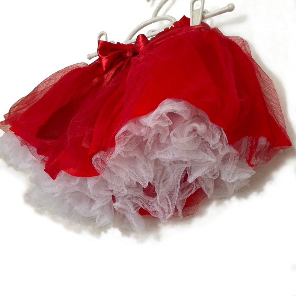 Red Skirt & White Petticoat Two Piece Set